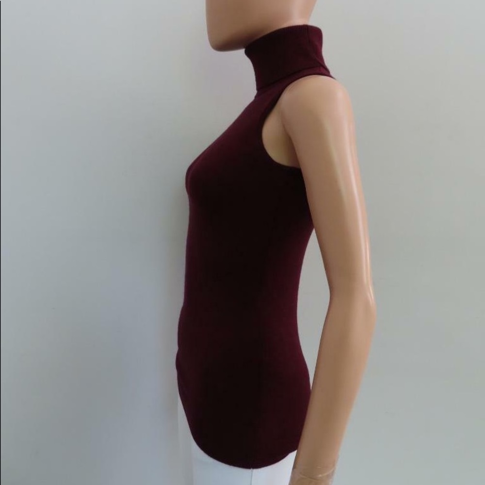 Minnie Rose Cashmere Sleeveless Turtleneck